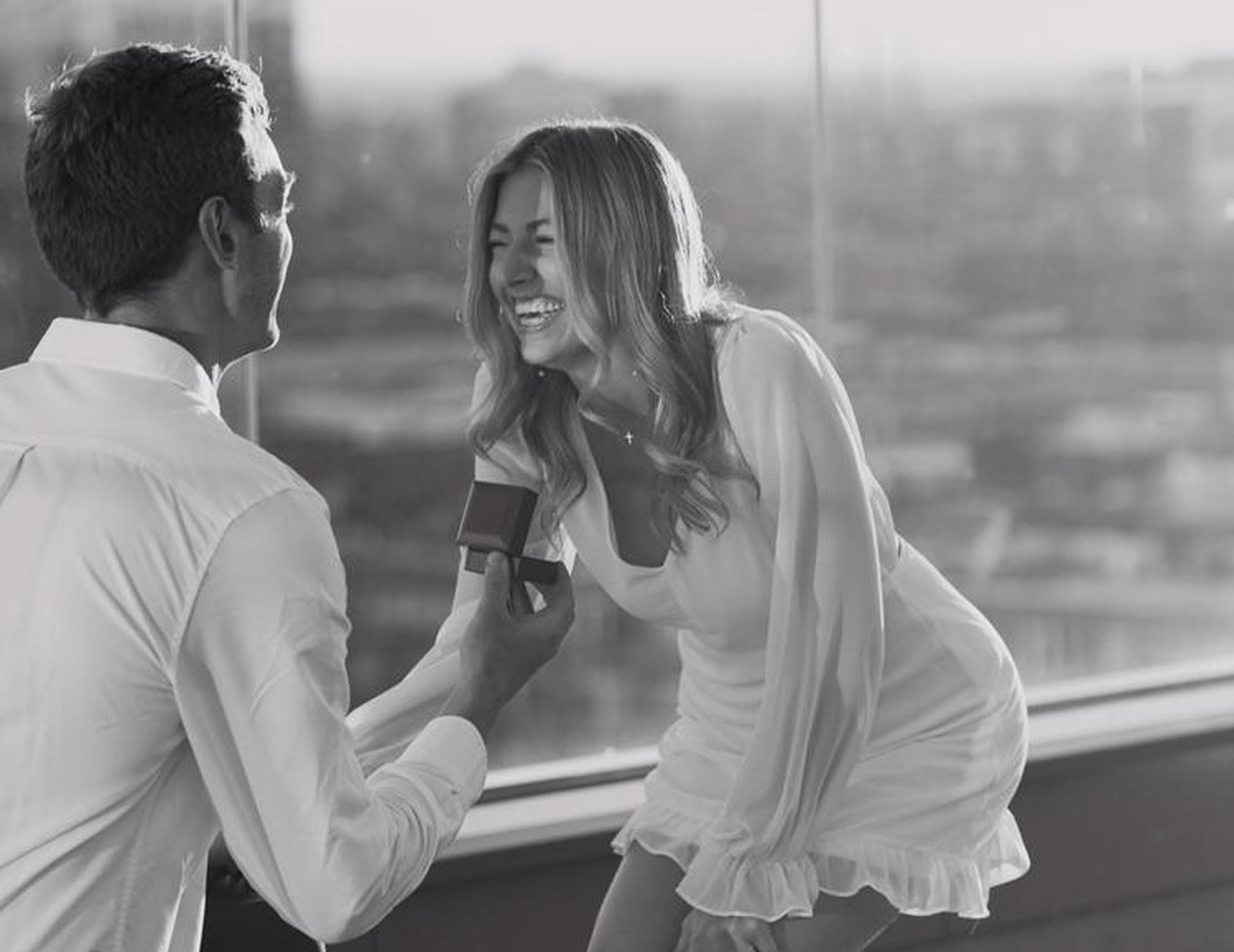 Couple enjoying their Love Retold book